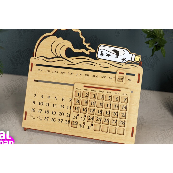 Agenda din plywood 3mm-4mm, Intrahome, 20x20cm, design personalizat, fabricata in Grecia