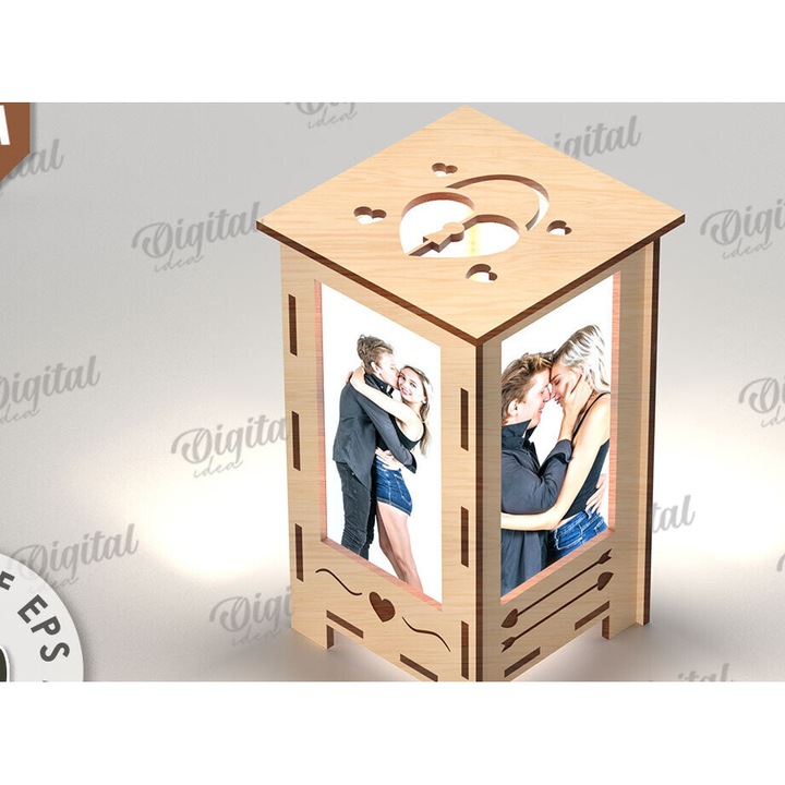 Rame foto clasice, Intrahome, plywood 3mm-4mm, 20x20cm, set