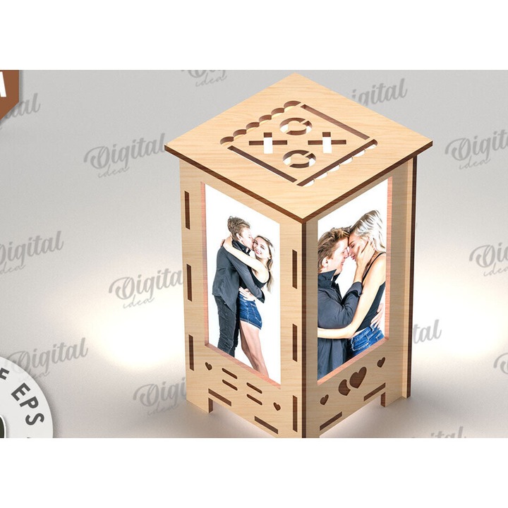 Rame foto clasice, Intrahome, plywood 3mm-4mm, 20x20cm, set