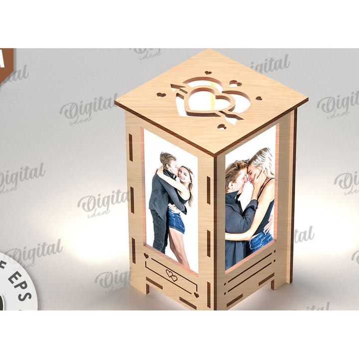 Rame foto clasice, Intrahome, plywood 3mm-4mm, 20x20cm, set
