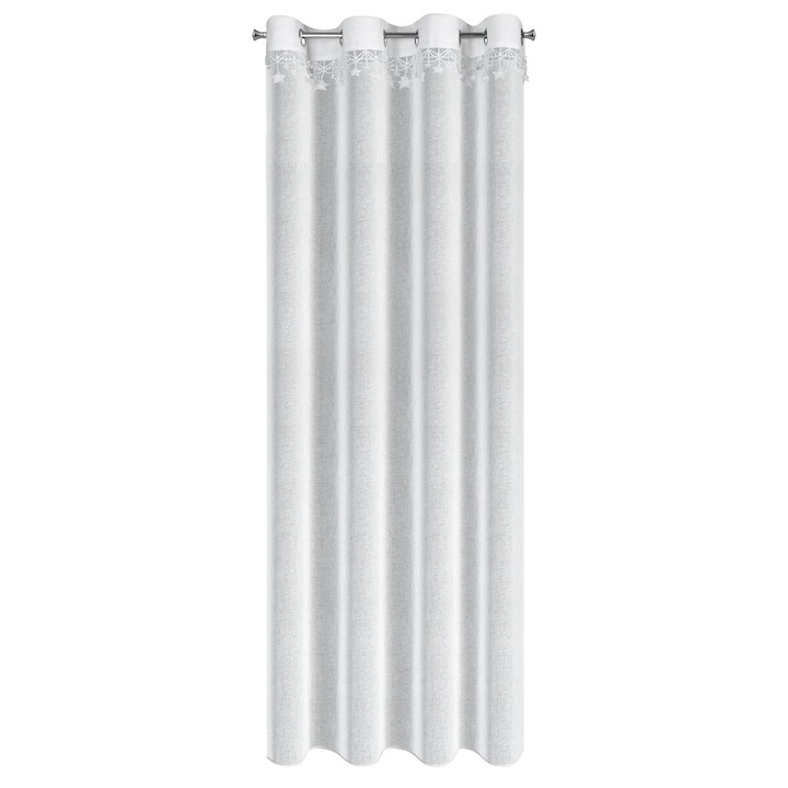 Коледна завеса XMAS 140 x 250 халки Eurofirany бяла