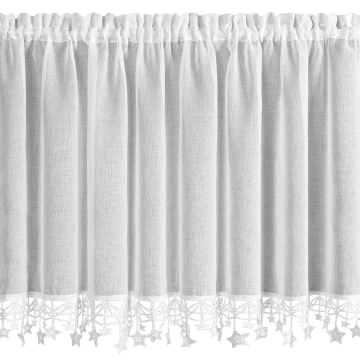 Коледна завеса XMAS 150 x 90 с халки Eurofirany бяла