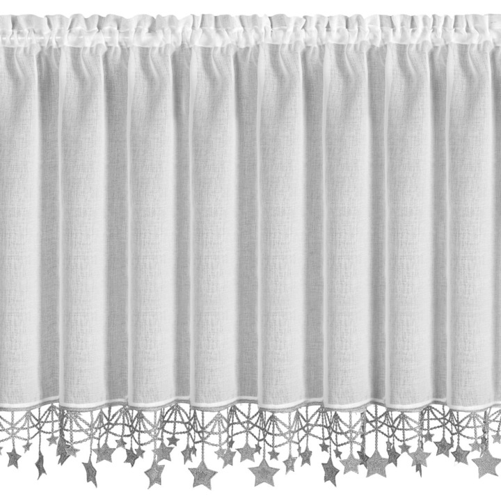 Коледна завеса XMAS 150 x 90 с кукички Eurofirany бял