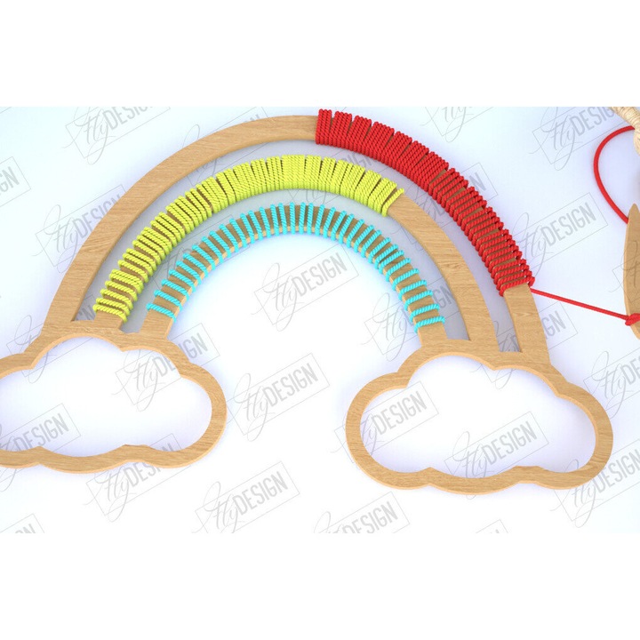 Set de kituri de arta din plywood 3mm-4mm, Intrahome, multicolor, 20x20cm