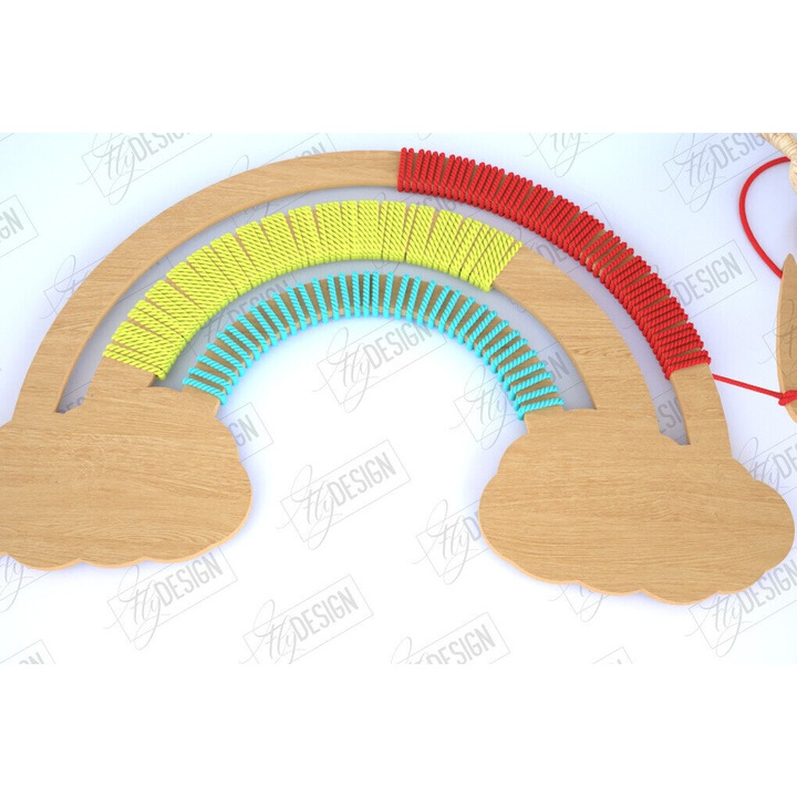 Set de kituri de arta din plywood 3mm-4mm, Intrahome, multicolor, dimensiune 20x20cm