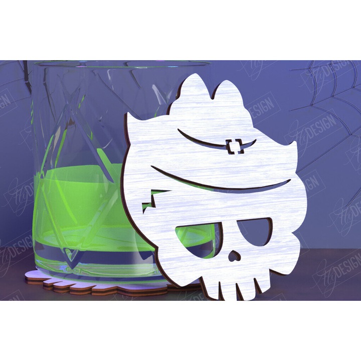 Suporturi bauturi, Intrahome, coaster din plywood 3mm-4mm, dimensiune 20x20cm, set