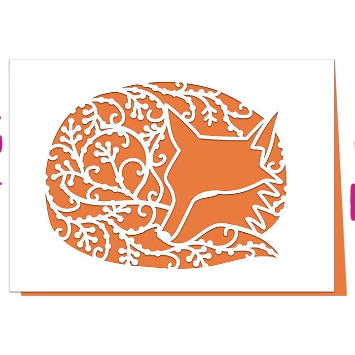 Felicitari set, Intrahome, plywood 3mm-4mm, 20x20cm, natural