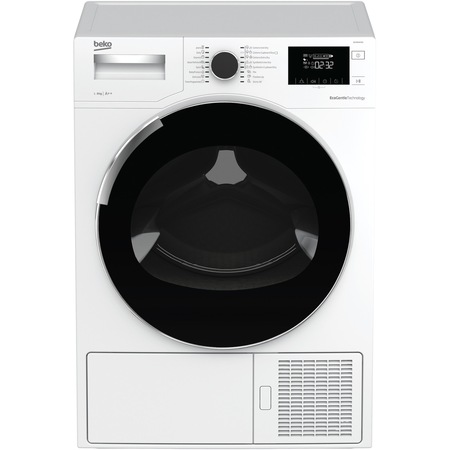 Uscator de rufe Beko DH8444RX, Uscare cu pompa de caldura, LCD, 8 kg, 16 programe, Clasa A++, Alb