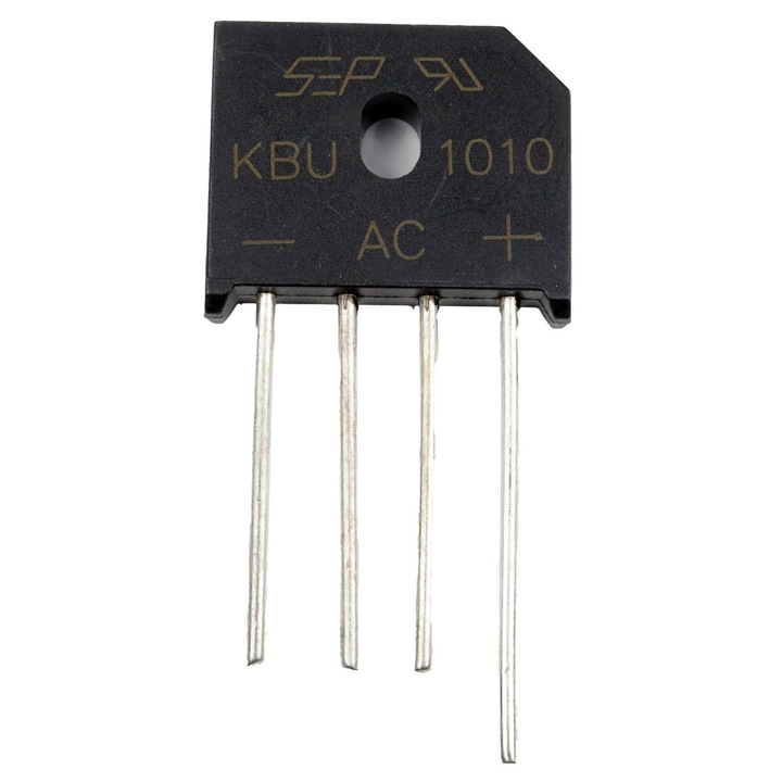 Punte redresoare monofazată Elektroweb KBU1010 10A 1000V 23x19x7mm