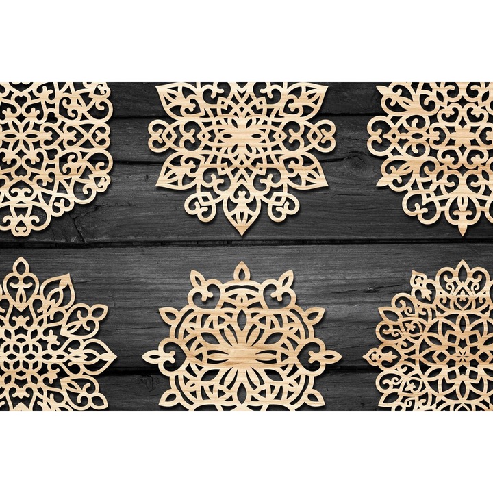 Placi lemn, Intrahome, plywood 3mm-4mm, 20x20cm, multicolor