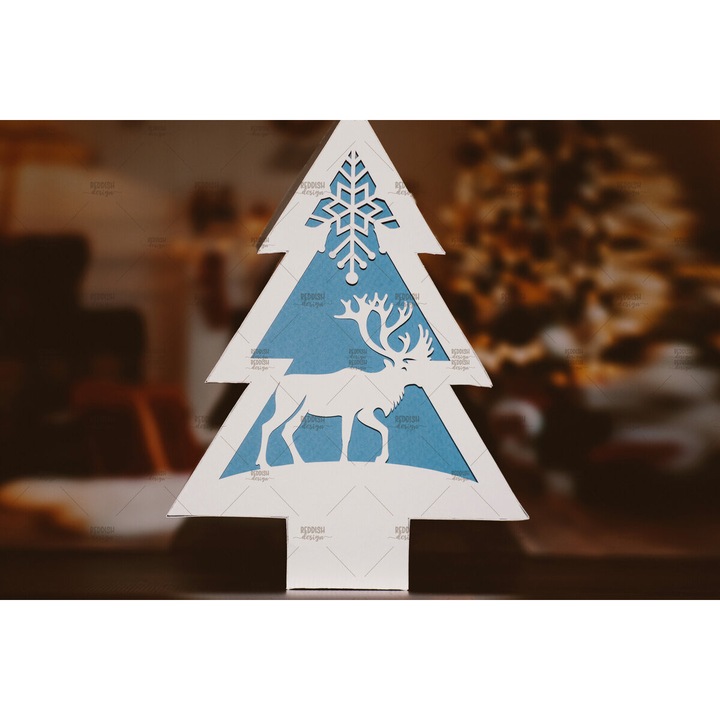 Set de artizanat, Christougenniatiko Dentro Kouti, plywood 3mm-4mm, 20x20cm, fabricat in Grecia