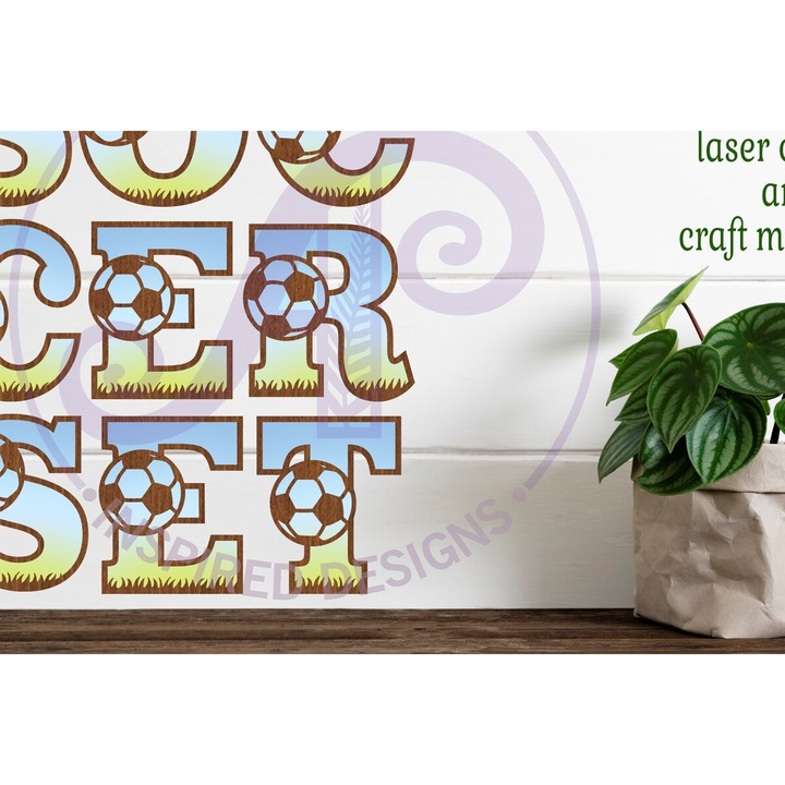 Set litere alfabet din plywood 3mm-4mm, Intrahome, 20x20cm, pentru jocuri educative