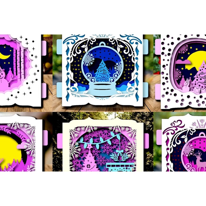 Set felicitari, Intrahome, carton 3mm-4mm, multicolor, 20x20cm