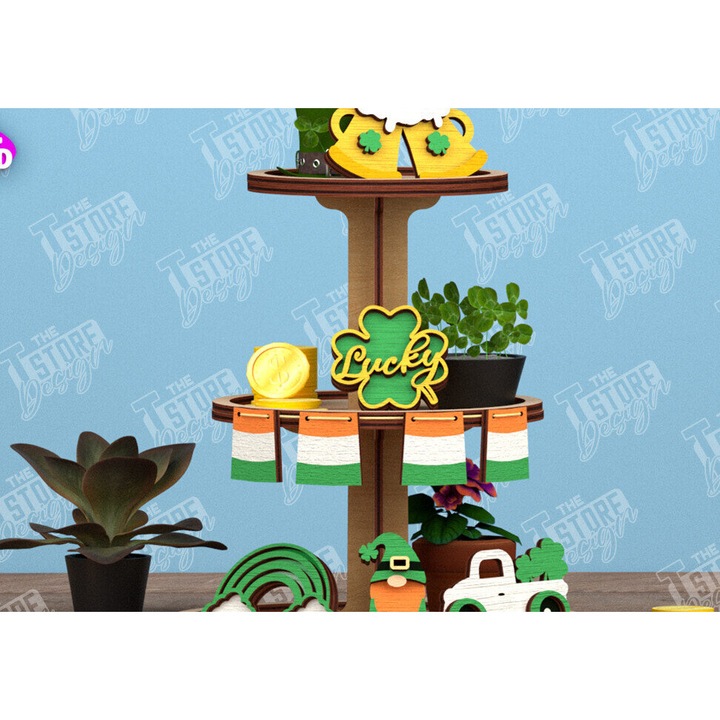 Tava de servire, Intrahome, plywood 3mm-4mm, dimensiune 20x20cm, set