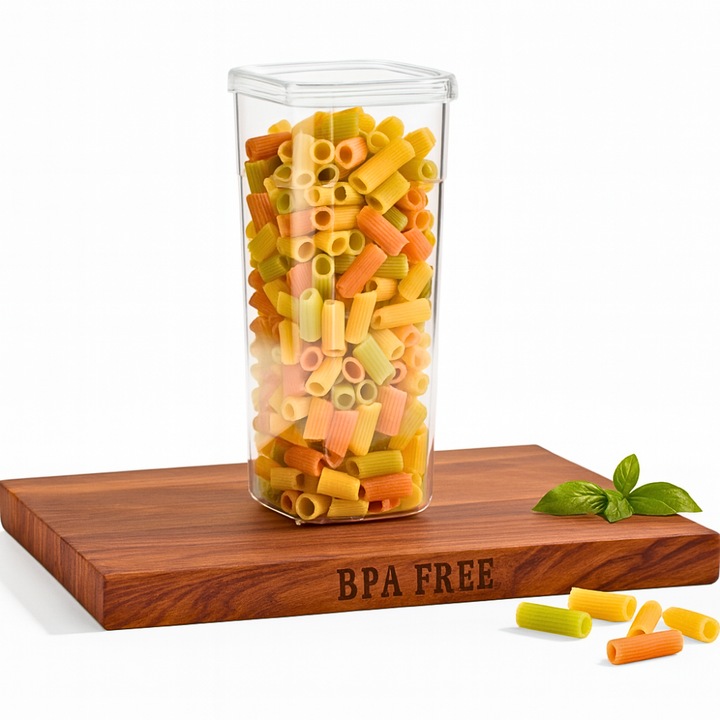 Recipient de depozitare alimente, Salestore.ro, etanș, plastic fără BPA, transparent, 1.75L