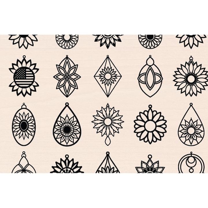 Placi lemn, Intrahome, plywood 3mm-4mm, 5x5cm, set