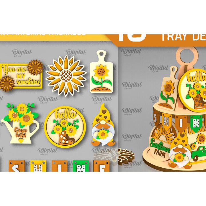 Placi lemn, Intrahome, plywood 3mm-4mm, 20x20cm, set de discuri