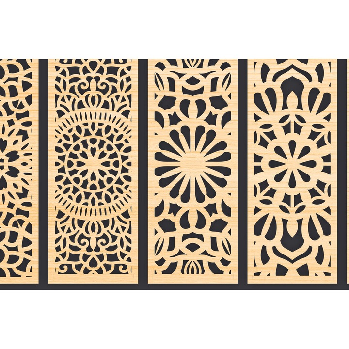 Placi decorative, Intrahome, set diacritic, 3mm-4mm, 40x30cm, din plywood