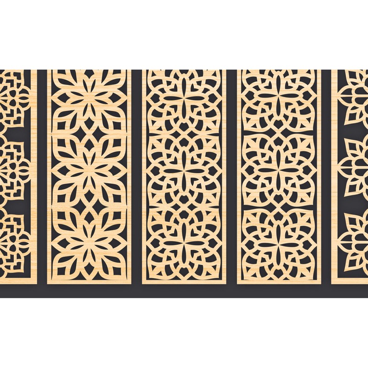 Placi decorative, Intrahome, set diacritic, 3mm-4mm, 40x30cm, din plywood