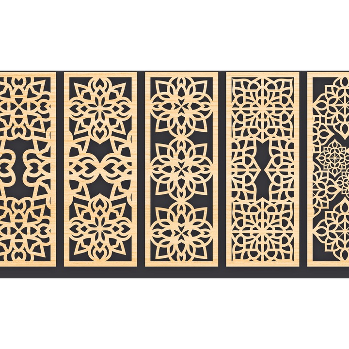 Placi decorative, Intrahome, set diacritic, 3mm-4mm, 40x30cm, din plywood