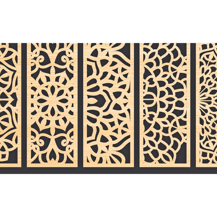 Placi decorative, Intrahome, set diacritic, 3mm-4mm, 40x30cm, din plywood