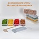 Recipient de depozitare alimente Salestore.ro®, cu capac, plastic fara BPA, rezistent la rece, 1.18 L, Transparent