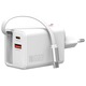 Încărcător Retea 4smarts Flex Jojo, 65W, 3A, 2x USB-C, 1x USB-A, Alb, 65x65x30mm