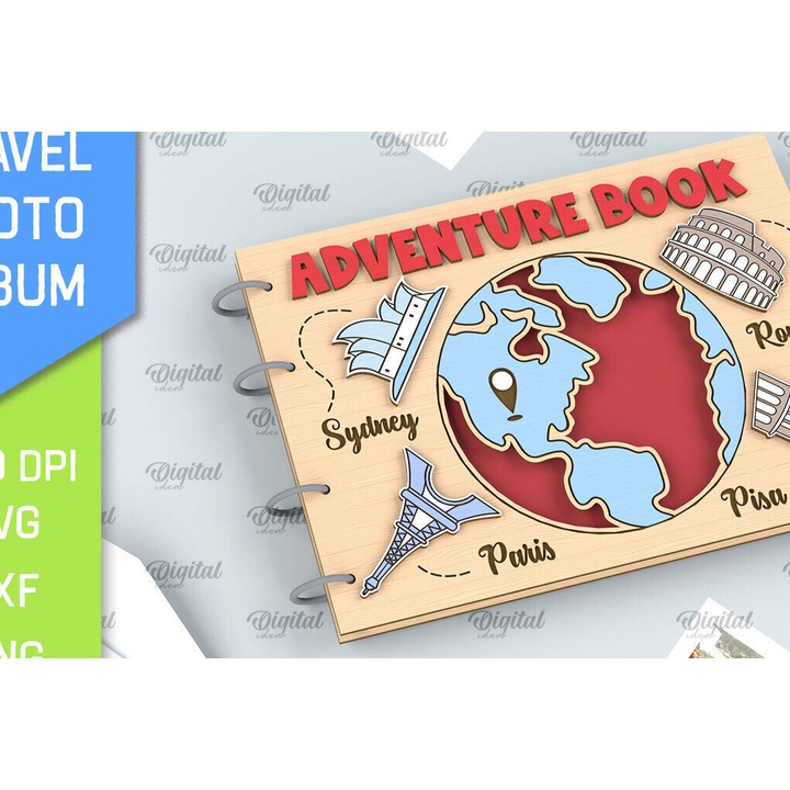 Album foto Intrahome, 20x20 cm, 3mm-4mm, cu laser