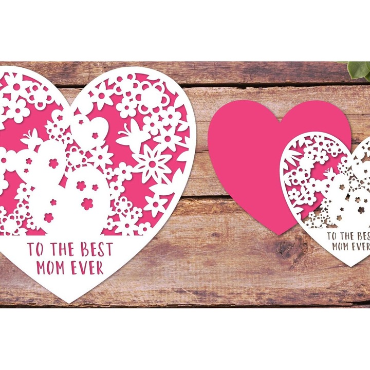 Felicitare, Intrahome, plywood 3mm-4mm, 20x20cm, set