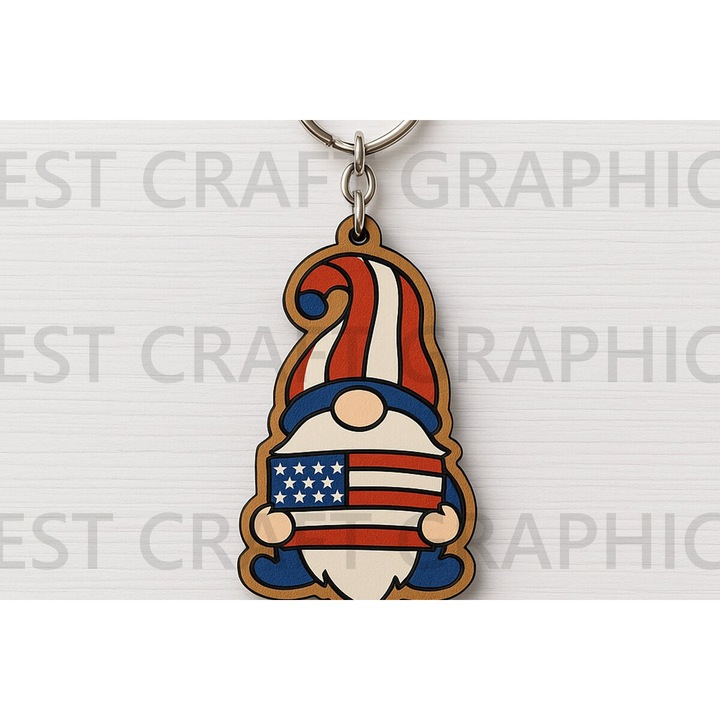 Accesorii decorative, Intrahome, Gnome cu steag, 20x20cm