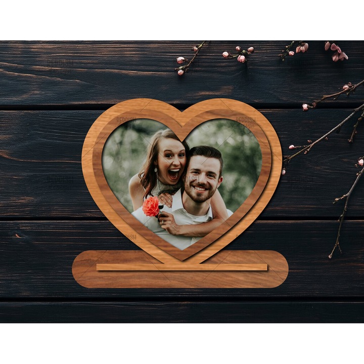 Rama foto clasica, Intrahome, 20x20 cm, 3mm-4mm, design inima