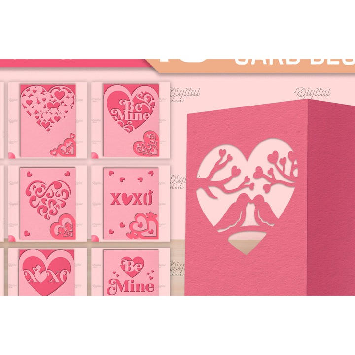 Felicitari, Intrahome, Intra apo xylo plywood 3mm-4mm pachos, set, multicolor, 20x20cm