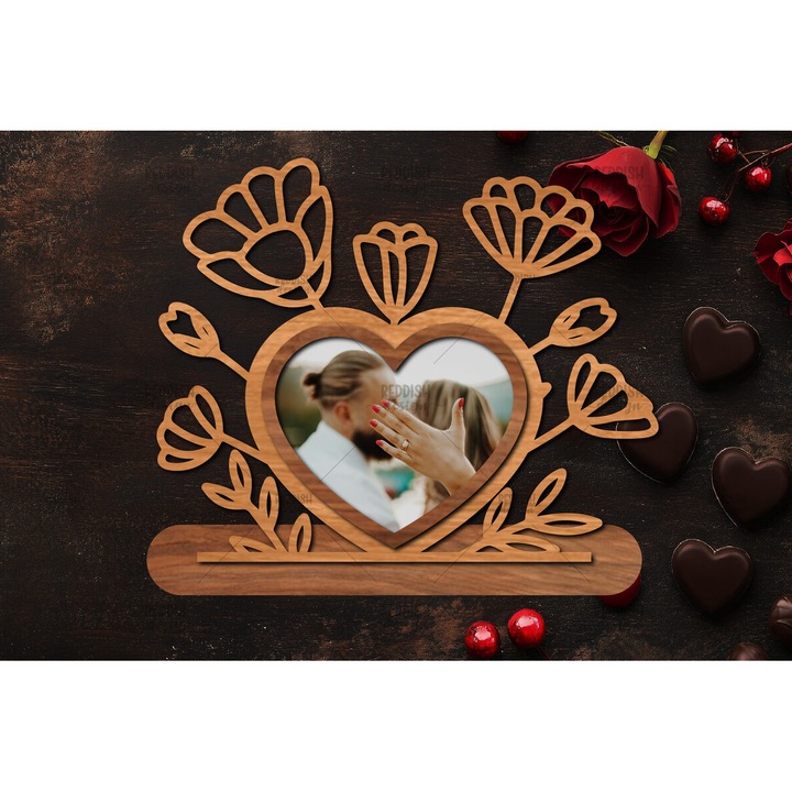 Rama foto clasica, Intrahome, Agiou design inima, 20x20 cm