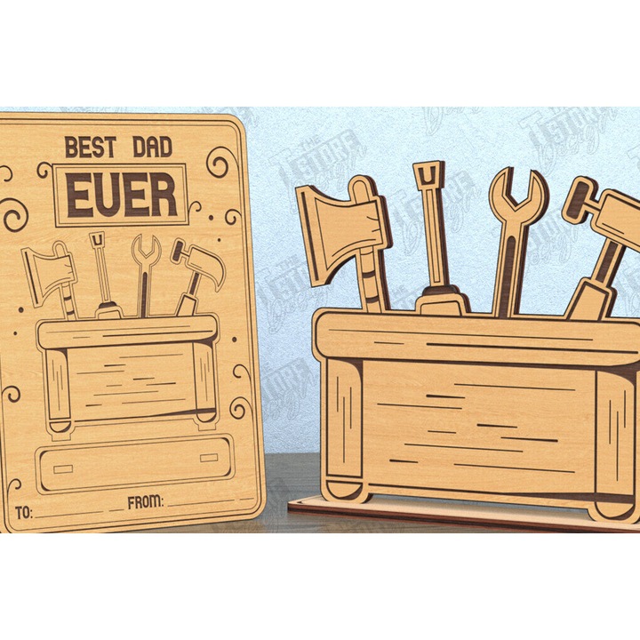 Felicitare, Intrahome, Karta pentru petrecerea tatalui, 3mm-4mm, 10x15cm