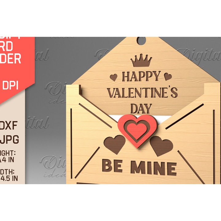 Felicitare, Intrahome, Intra apo xylo plywood 3mm-4mm, 20x20cm