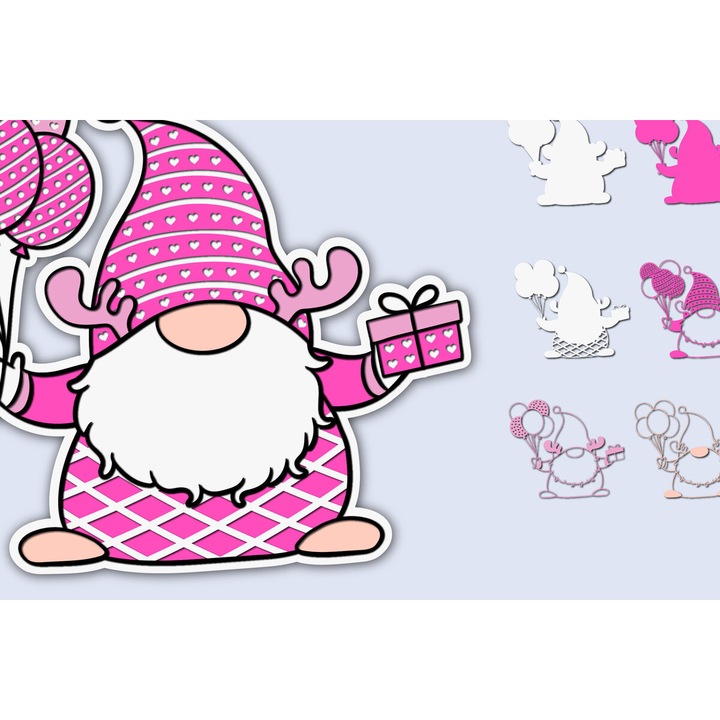 Accesorii decorative, Intrahome, Gnome Emera, 20x20cm, 3mm-4mm