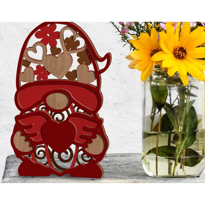 Accesorii decorative, Intrahome, Gnome emeras tou Agiou Balentinou, 20x20cm, 3mm-4mm