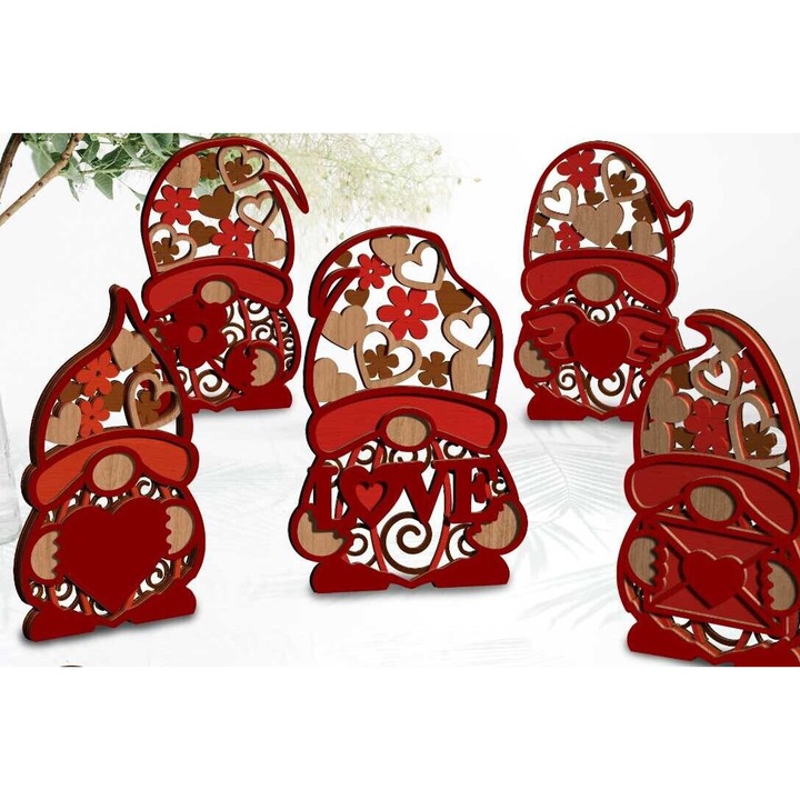 Accesorii decorative, Intrahome, placaj xilo 3mm-4mm, set, 20x20cm