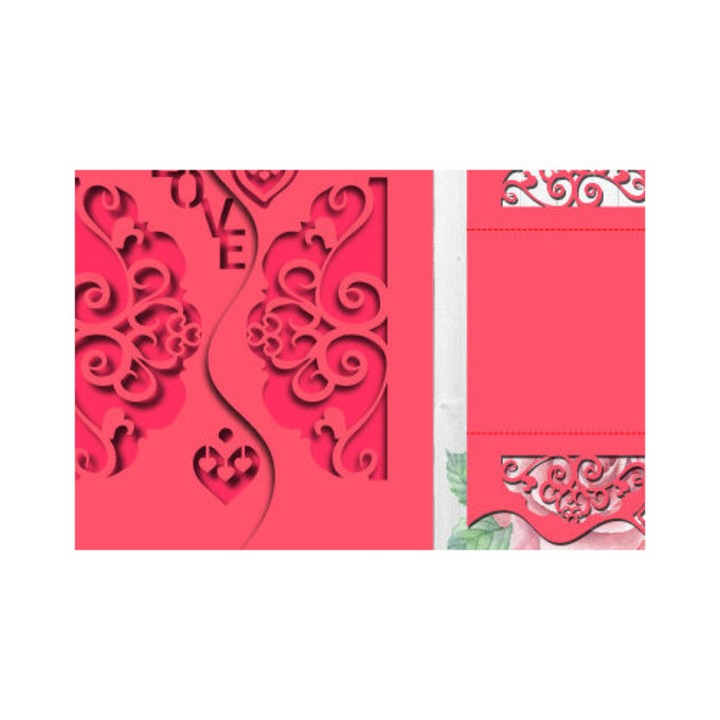 Felicitare, Intrahome, Intra apo xylo plywood 3mm-4mm pachos, 20x20cm