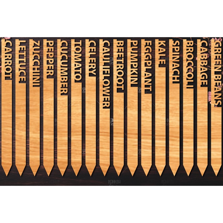 Placaj cu grosimea de 3mm-4mm, Intrahome, Tarusi de gradina pentru legume, 20x20cm