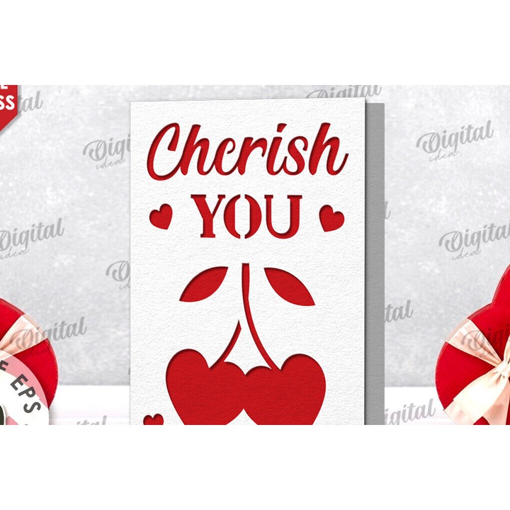 Felicitare, Intrahome, Intra apo xylo plywood 3mm-4mm, 20x20cm