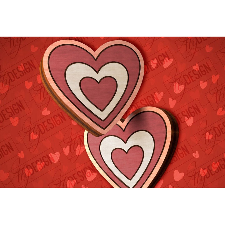 Cercei dama, Intrahome, Valentines Stud, 5x5 cm, 3mm-4mm