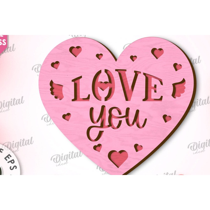 Felicitare, Intrahome, Intra apo xylo plywood 3mm-4mm, 20x20 cm