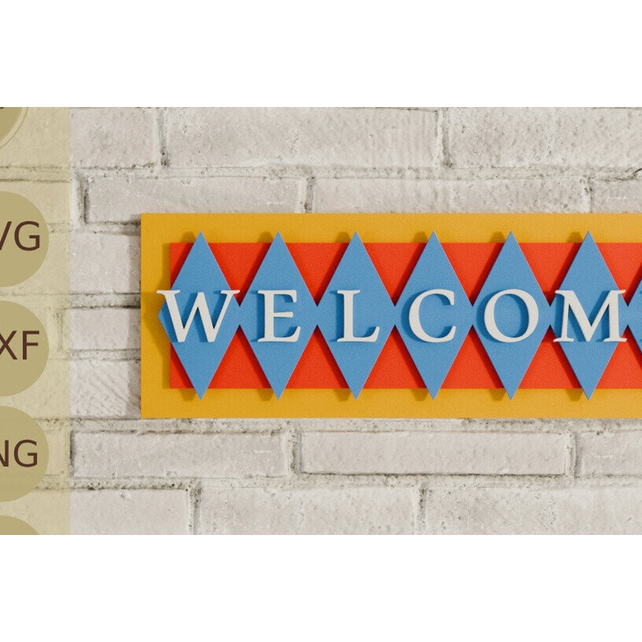 Semn retro din placaj xilo 3mm-4mm, Intrahome, 40x30cm