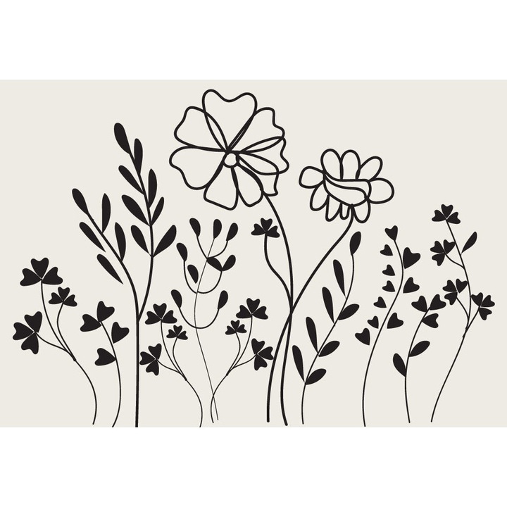 Decor pentru acvarii, Intrahome, Diastase flori salbatice, 20x20cm