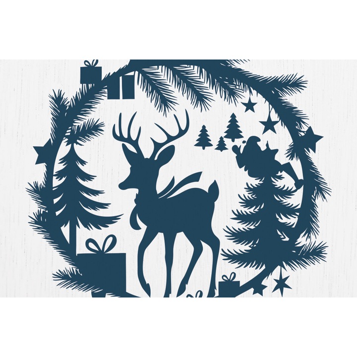 Placa 3mm-4mm – Design scena de Craciun de iarna, 4 dimensiuni, 40x30 cm INTRAFABR-105441899