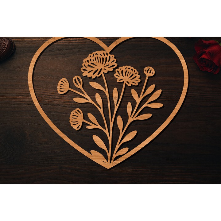 Tocator de bucatarie, Intrahome, Xylo kopes Valentine Heart, 20x20 cm