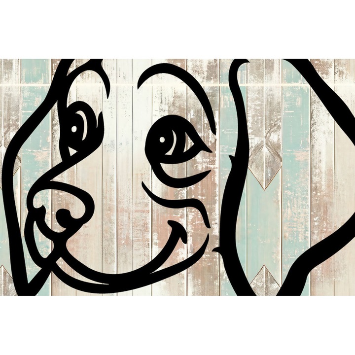 Faianta Intrahome, Intra apo xylo plywood 3mm-4mm pachos, design Weimaraner, 40x30 cm