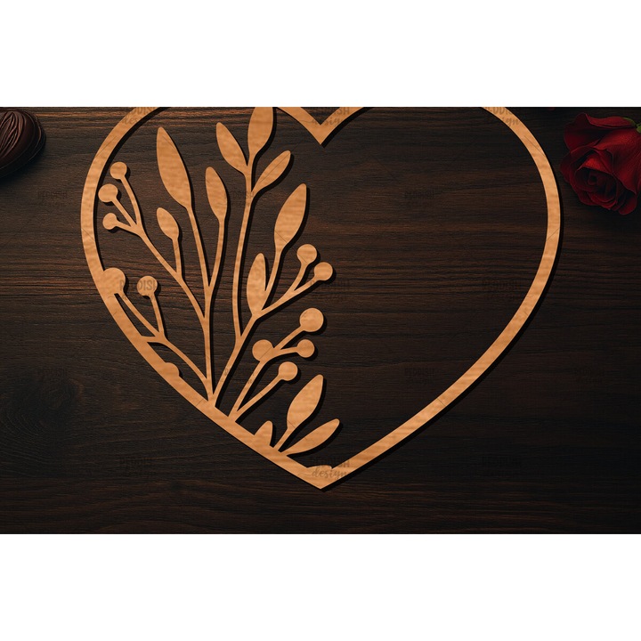 Tocator de bucatarie, Intrahome, Xylo kopes Valentine Heart, 20x20 cm, 3mm-4mm