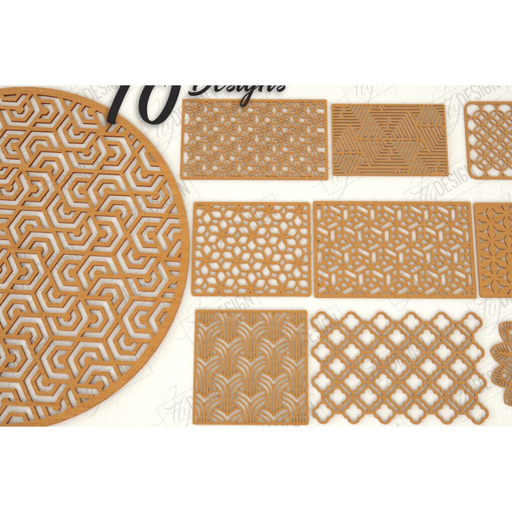 Tocator de bucatarie, Intrahome, lemn 3mm-4mm, 20x20cm